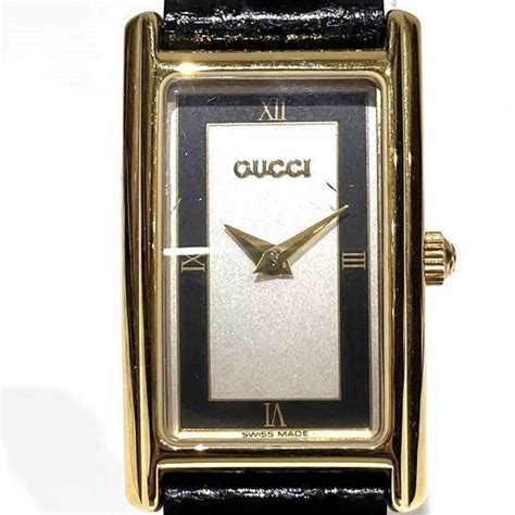 Gucci 2600L Watch Ladies White Rectangle 19mm Quartz .